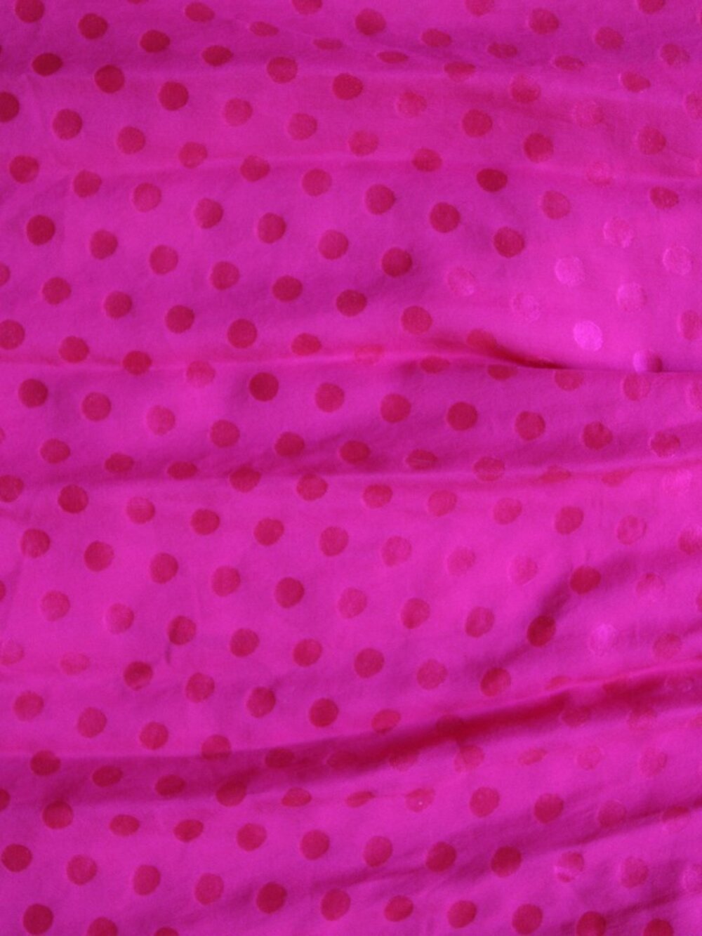 Vintage Liz Claiborne 100% Silk Hot Pink Polka-Dot Long Sleeve Midi Dress - Picture 14 of 16